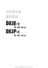 Komatsu D83E-1(JPN) Crawler Dozer Parts Manual SN 1001-UP