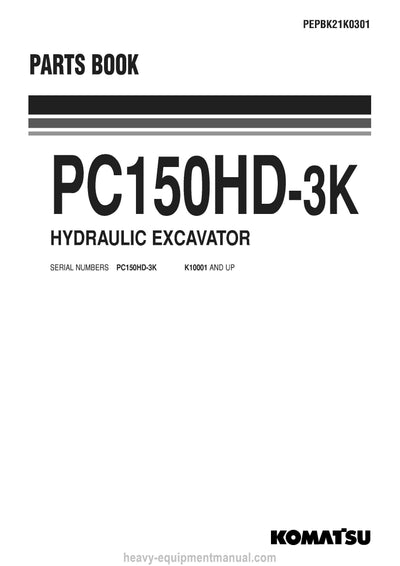 Komatsu PC180NLC-3(GBR) Crawler Excavator Parts Manual SN K10001-UP
