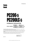 Komatsu PC200-5 and additional models (JPN) Crawler Excavator Parts Manual SN 58019-UP