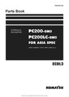 Komatsu PC200-8M0 (THA) Crawler Excavator Parts Manual SN C10000-C23517