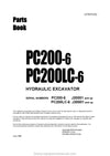 Komatsu PC200LC-6(IDN) Crawler Excavator Parts Manual SN J20001-UP