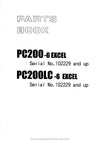 Komatsu PC200LC-6(JPN)-EXCEL Crawler Excavator Parts Manual SN 102229-UP