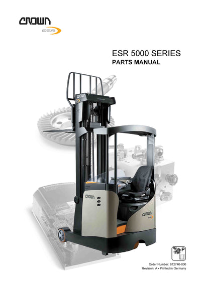 Crown ESR5000 Forklift Parts Manual - PDF Download