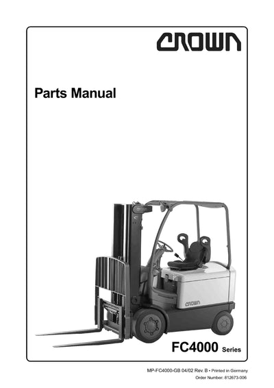 Crown FC4000 Forklift Parts Manual - PDF Download