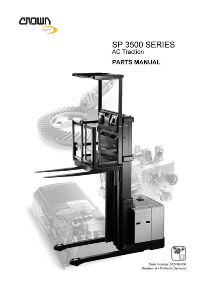 Crown SP3500AC Forklift Parts Manual - PDF Download