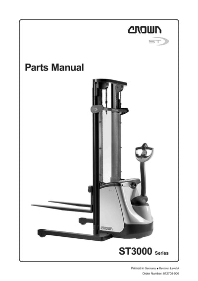 Crown ST3000 Forklift Parts Manual - PDF Download