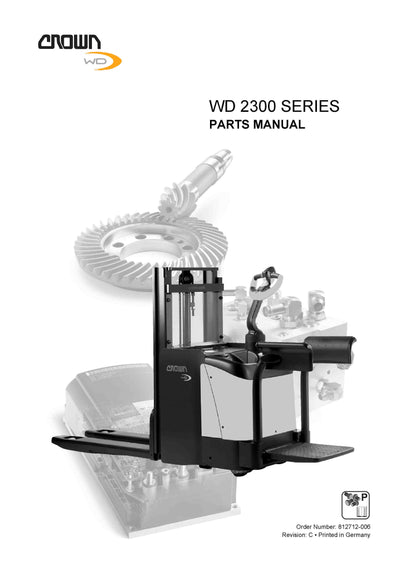Crown WD2300 Forklift Parts Manual - PDF Download