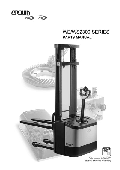 Crown WE WS2300 Forklift Parts Manual - PDF Download
