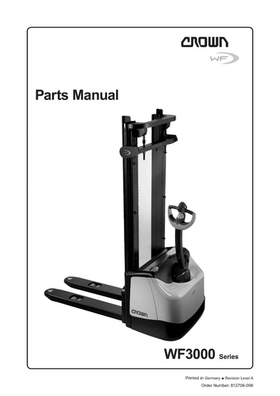 Crown WF3000 Forklift Parts Manual - PDF Download