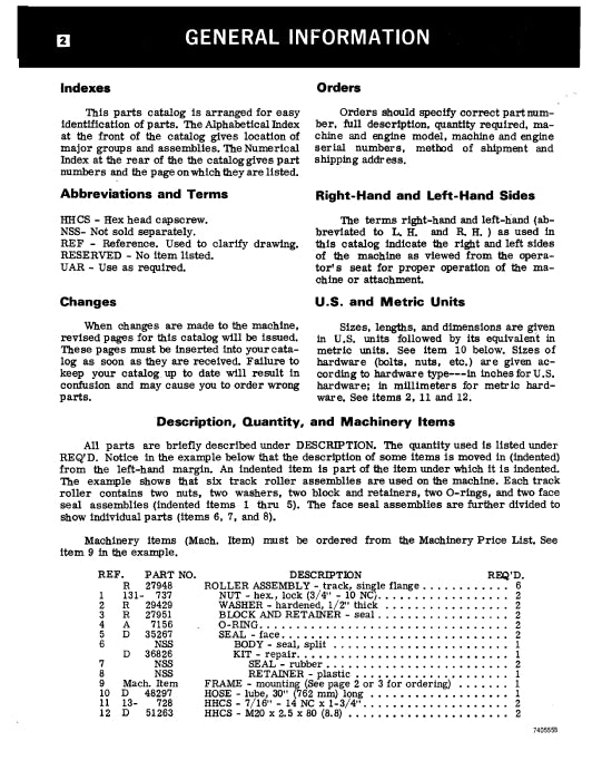 Case 1816 Uni-Loader Parts Manual D1228