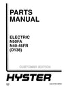 Hyster N40-45FR N50FA (D138) Forklift Parts Manual PDF Download