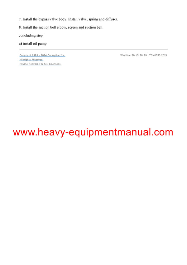 Download Caterpillar D346 VEHICULAR ENGINE Service Repair Manual 98N
