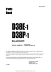 Komatsu D38E-1 D38P-1 Bulldozer Parts Manual SN P085799-UP