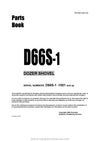 Komatsu D66S-1(JPN) Mobile Crane Parts Manual SN 1001-1399