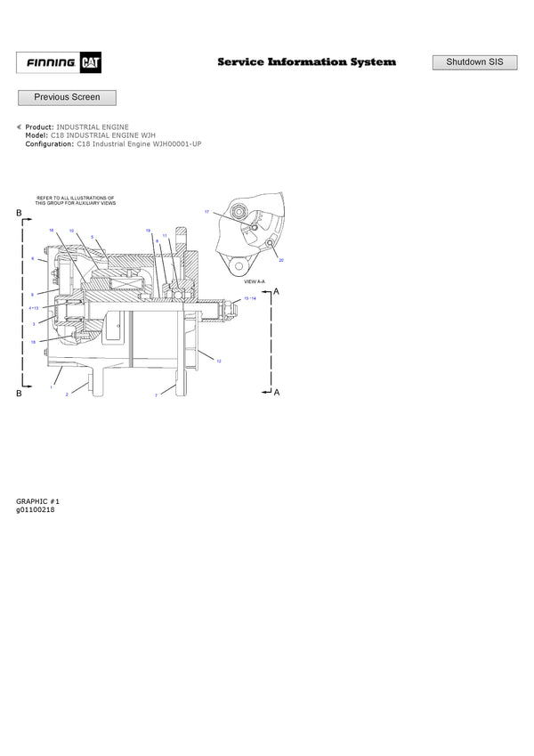 DOWNLOAD CATERPILLAR C18 INDUSTRIAL ENGINE PARTS MANUAL WJH