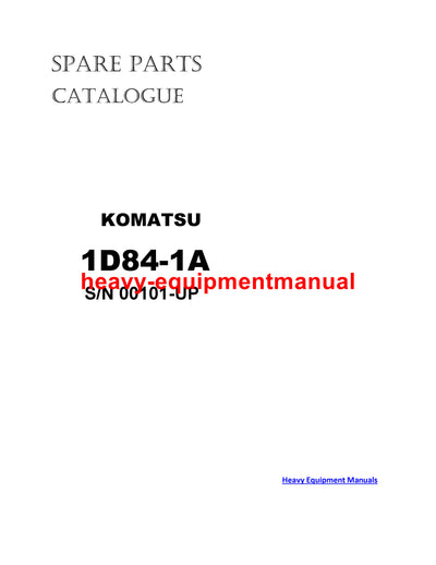 DOWNLOAD KOMATSU 1D84-1A (JPN) ENGINE PARTS MANUAL SN 00101-UP