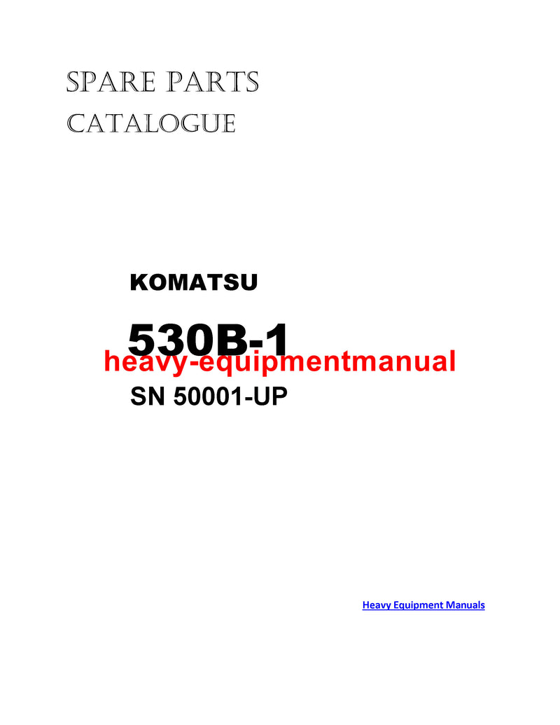 DOWNLOAD KOMATSU 530B-1 (JPN) WHEEL LOADER PARTS MANUAL SN 50001-UP