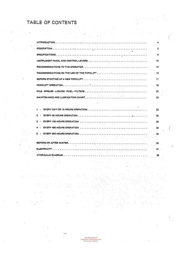 Clark DPR 20 25 30 (OH-533) Forklift Overhaul Manual - PDF Download