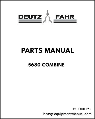 Deutz Fahr 5680 Combine Parts Manual - Pdf Download