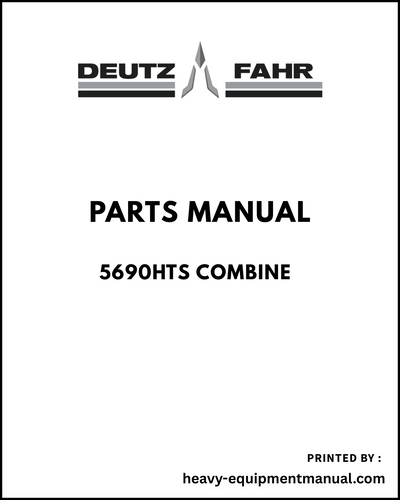 Deutz Fahr 5690HTS Combine Parts Manual - Pdf Download