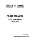 Deutz Fahr 6210 Agrotron Tractor Parts Manual - Pdf Download