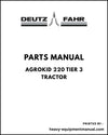 Deutz Fahr Agrokid 220 Tier 3 Tractor Parts Manual - Pdf Download -> ZKDAK10200MD30001