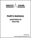 Deutz Fahr Agrotron 90 Tractor Parts Manual - Pdf Download