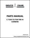 Deutz Fahr C 7205 TS/TSB Tier 4i Combine Parts Manual - Pdf Download