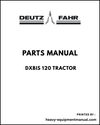 Deutz Fahr DXbis 120 Tractor Parts Manual - Pdf Download