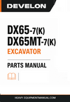 Develon DX65-7(K) DX65MT-7(K) Excavator Parts Manual - PDF Download