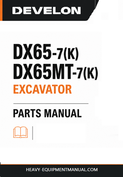 Develon DX65-7(K) DX65MT-7(K) Excavator Parts Manual - PDF Download