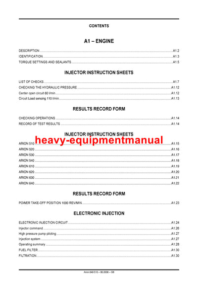Download Claas Arion 640 630 620 610 600 (A19) Tractor Service Repair Manual