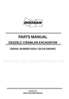 Doosan DX225LC Crawler Excavator Parts Manual (SN 5001-) (DL06 ENGINE)