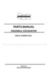 Doosan DX225NLC Crawler Excavator Parts Manual (SN 5001-)