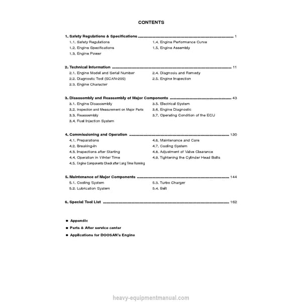 Doosan DL08 Engine Operation & Maintenance Manual PDF