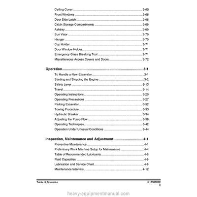 Doosan DX140LC Excavator Operation and Maintenance Manual PDF