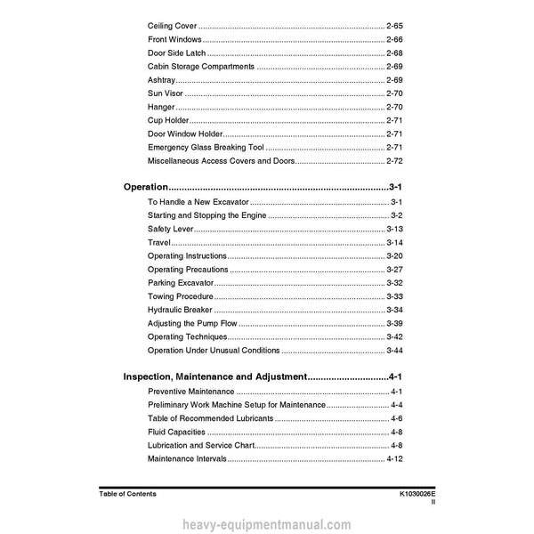 Doosan DX140LC Excavator Operation and Maintenance Manual PDF