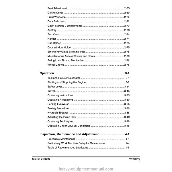 Doosan DX170W Excavator Operation and Maintenance Manual PDF