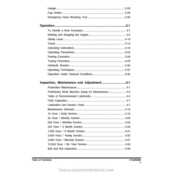 Doosan DX27Z Excavator Operation and Maintenance Manual PDF