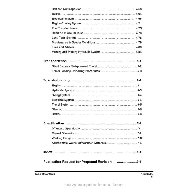 Doosan DX60R Excavator Operation and Maintenance Manual PDF