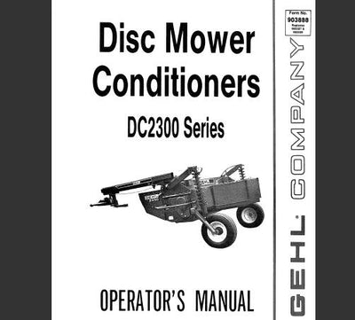 Download Gehl DC2300 Series Disc Mower Conditioner Operator’s Manual