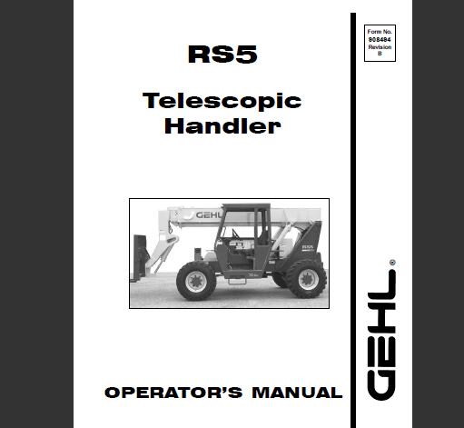 Download Gehl RS5 Telescopic Handler Operator’s Manual