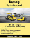 Download - Bomag BT 55 Temper Parts Manual Sn 101540321001 - 101540329999