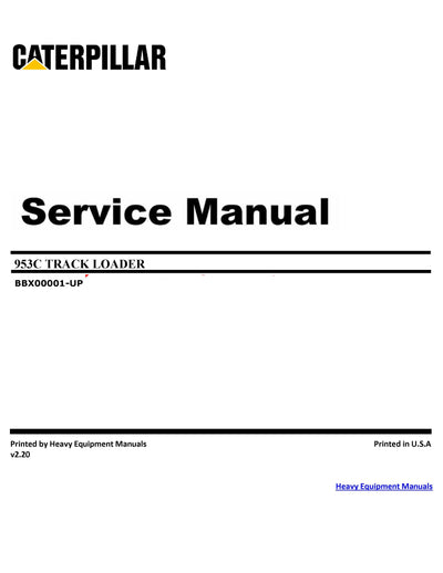 Caterpillar 953C Track Loader Service Manual BBX