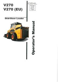 Download Gehl V270, V270 (EU) Skid-Steer Loader Operator’s Manual