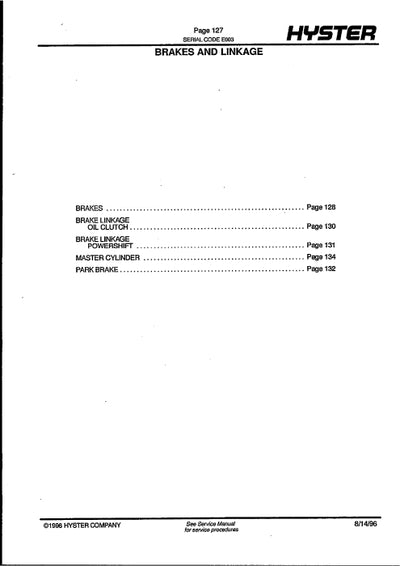 Hyster H30-60H (E003) Forklift Parts Manual PDF Download