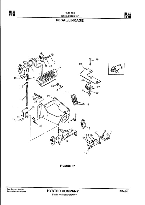 Hyster J1.60-2.00XMT (E160) Europe Forklift Parts Manual PDF Download