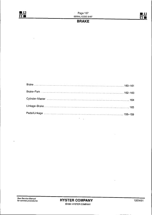 Hyster J1.60-2.00XMT (E160) Europe Forklift Parts Manual PDF Download