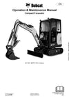 Bobcat E17 Compact Excavator Operation And Maintenance Manual - PDF Download
