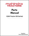 Mahindra E350 Tractor (05 Series) Parts Manual - PDF Download